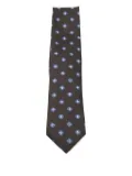 Zegna floral-patterned tie - Brown