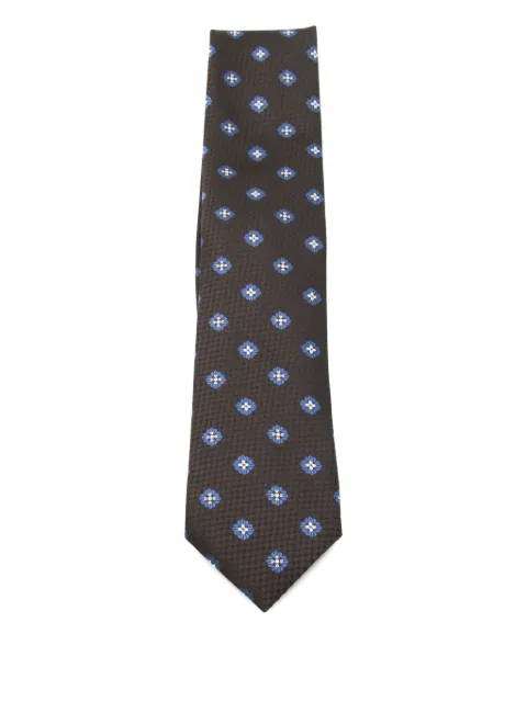 Zegna corbata con motivo floral