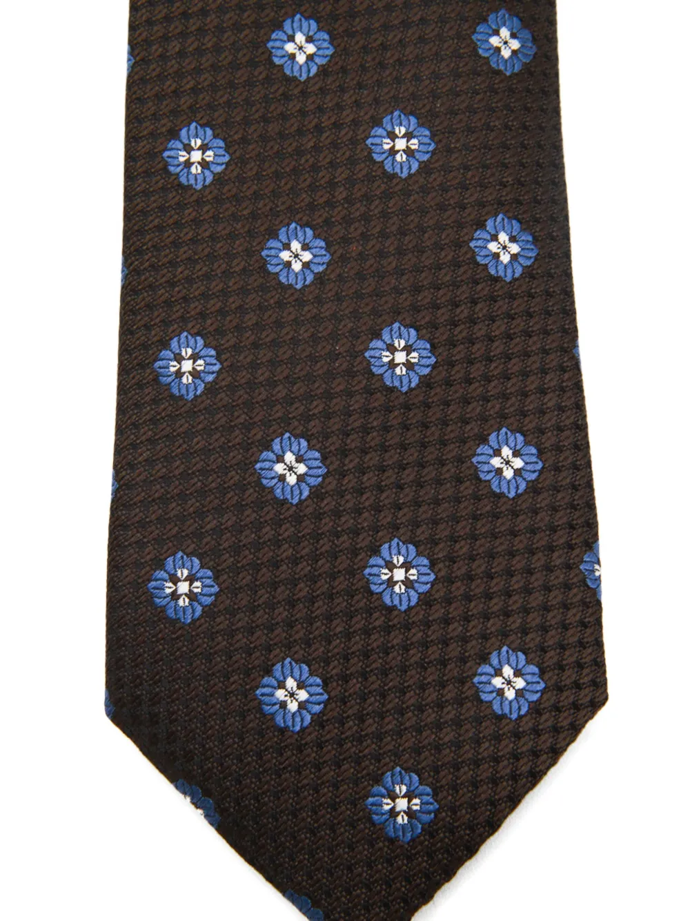 Zegna floral-patterned tie - Bruin