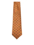 Zegna geometric-patterned tie - Orange