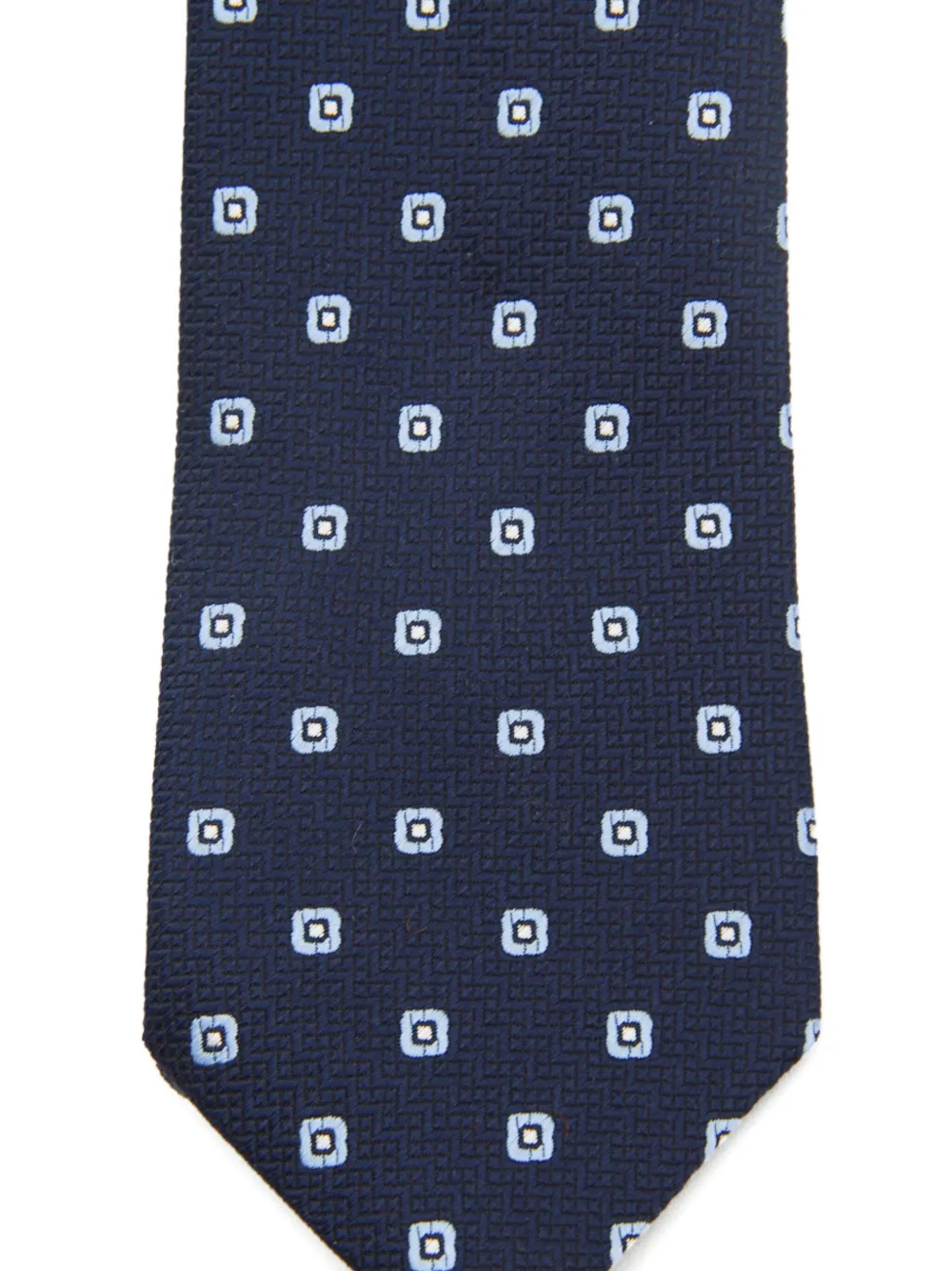Zegna square-pattern tie - Blauw