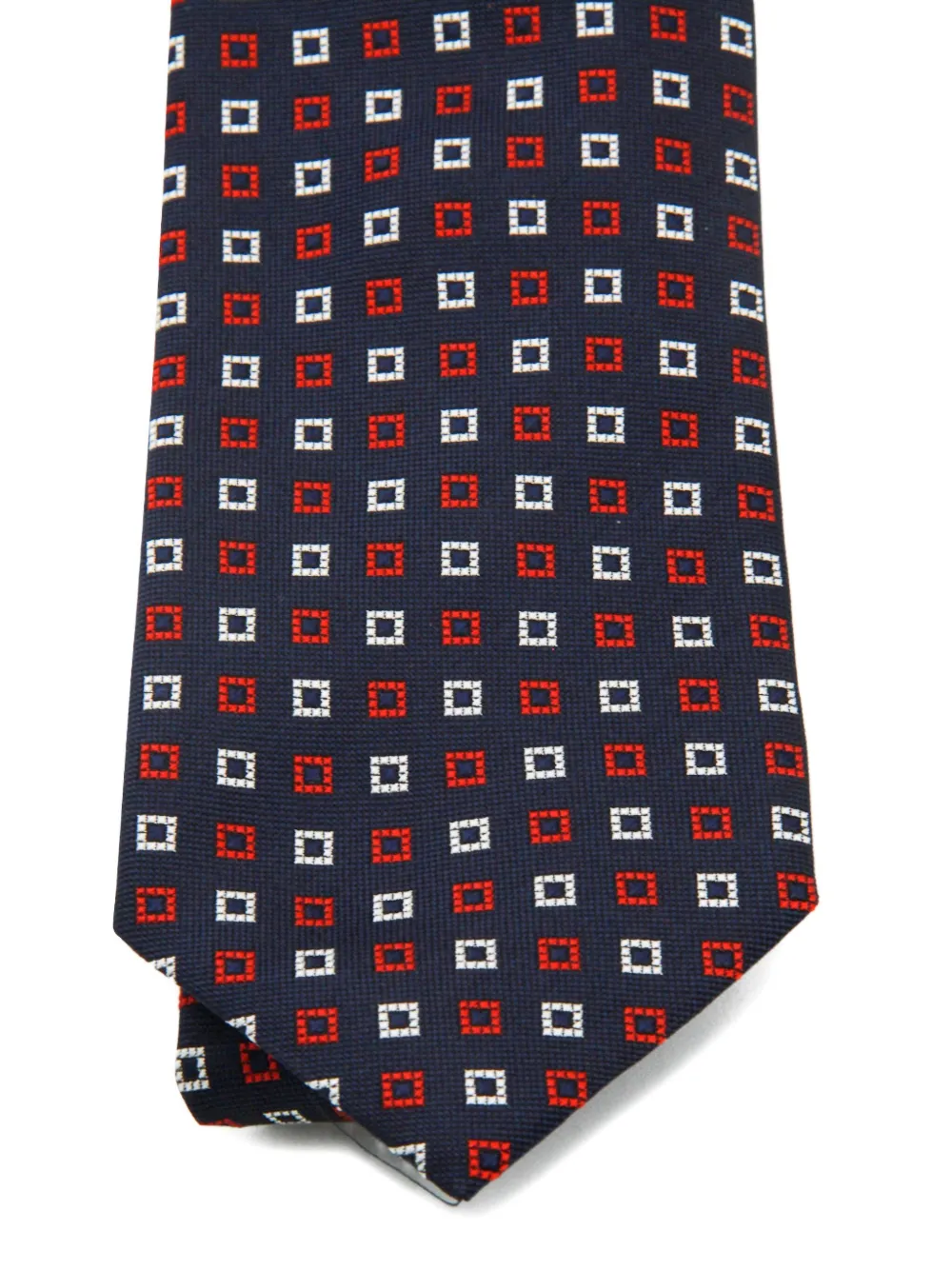 Zegna Square-pattern Tie In Brown