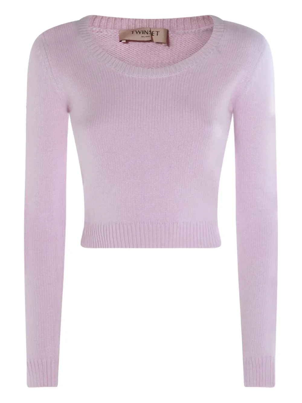 TWINSET round-neck cropped sweater | Pink | Image 1