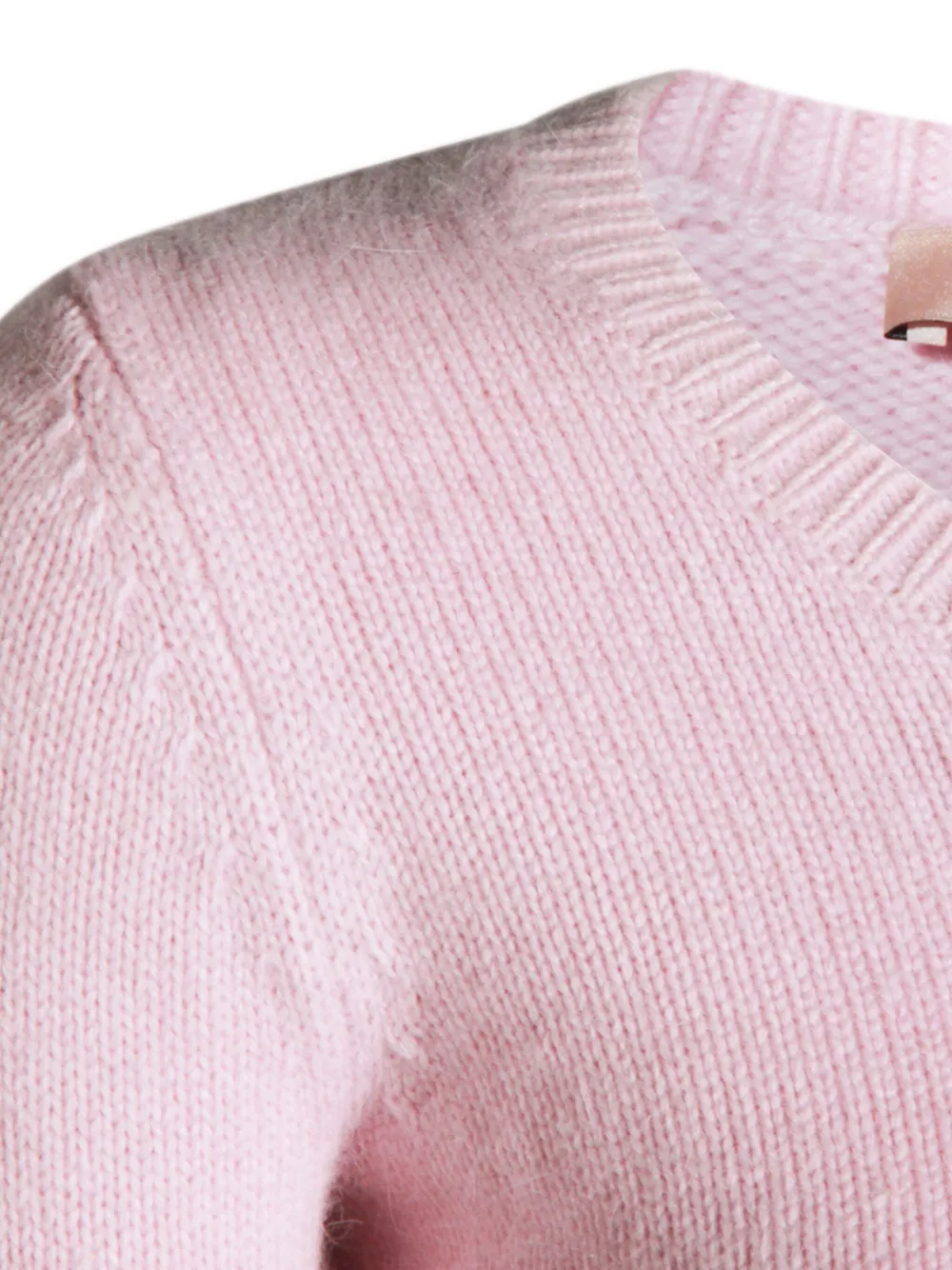 Twinset Round-neck Cropped Sweater In Pink