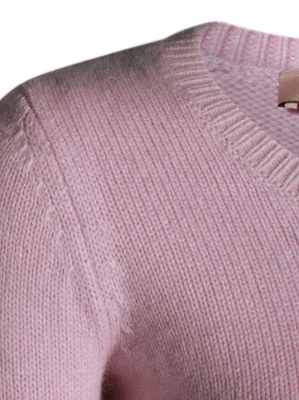 Twinset Round-neck Cropped Sweater In Pink