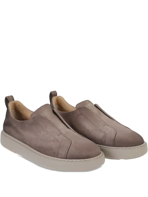 Santoni slip-on suede boots
