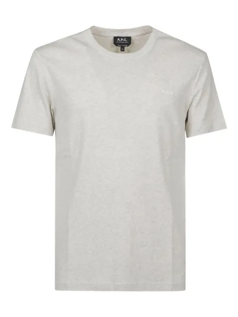A.P.C. logo-embroidered cotton T-shirt