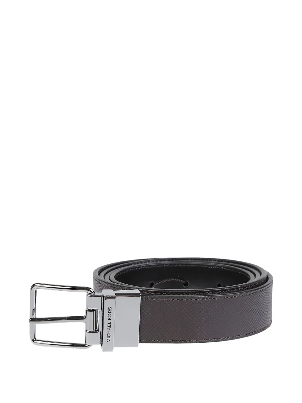 Michael Kors Leather Reversible Belt In Black