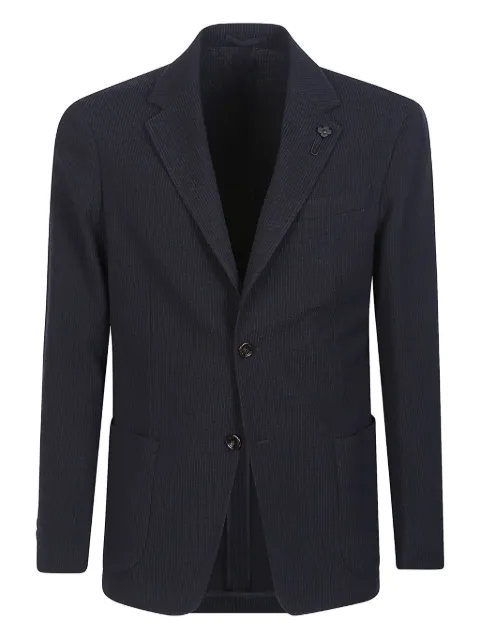 Lardini blazer con bolsillo de parche y motivo de rayas