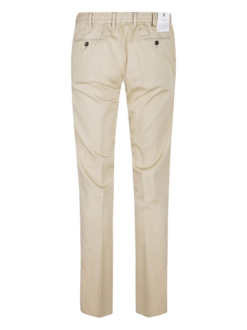 Pt Torino Cotton Trousers In Neutral