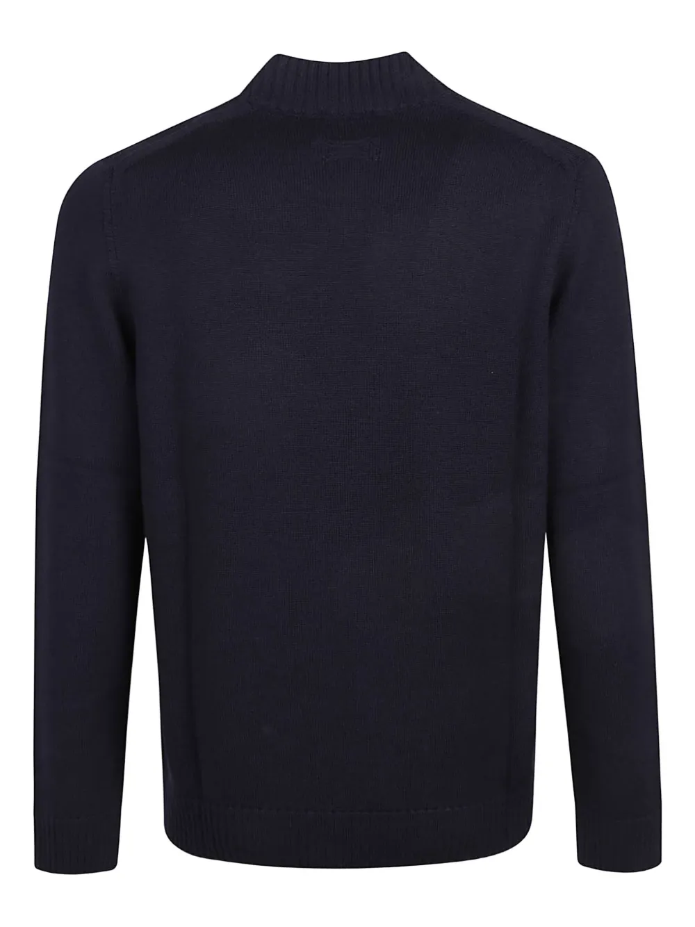 Drumohr Trui van merinowol met opstaande hals - Blauw