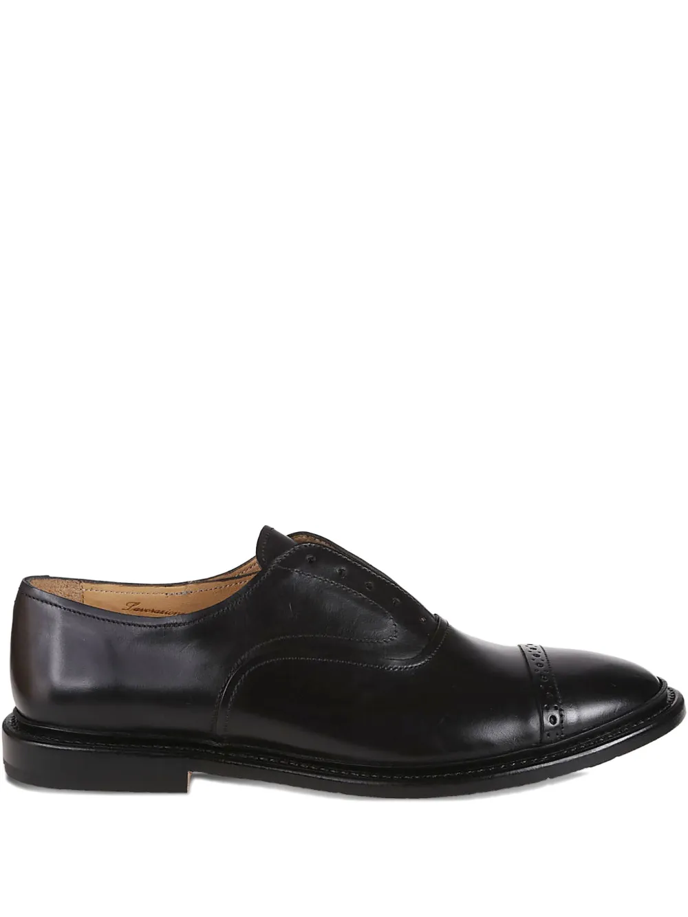 Premiata leather cap-toe derby shoes Black
