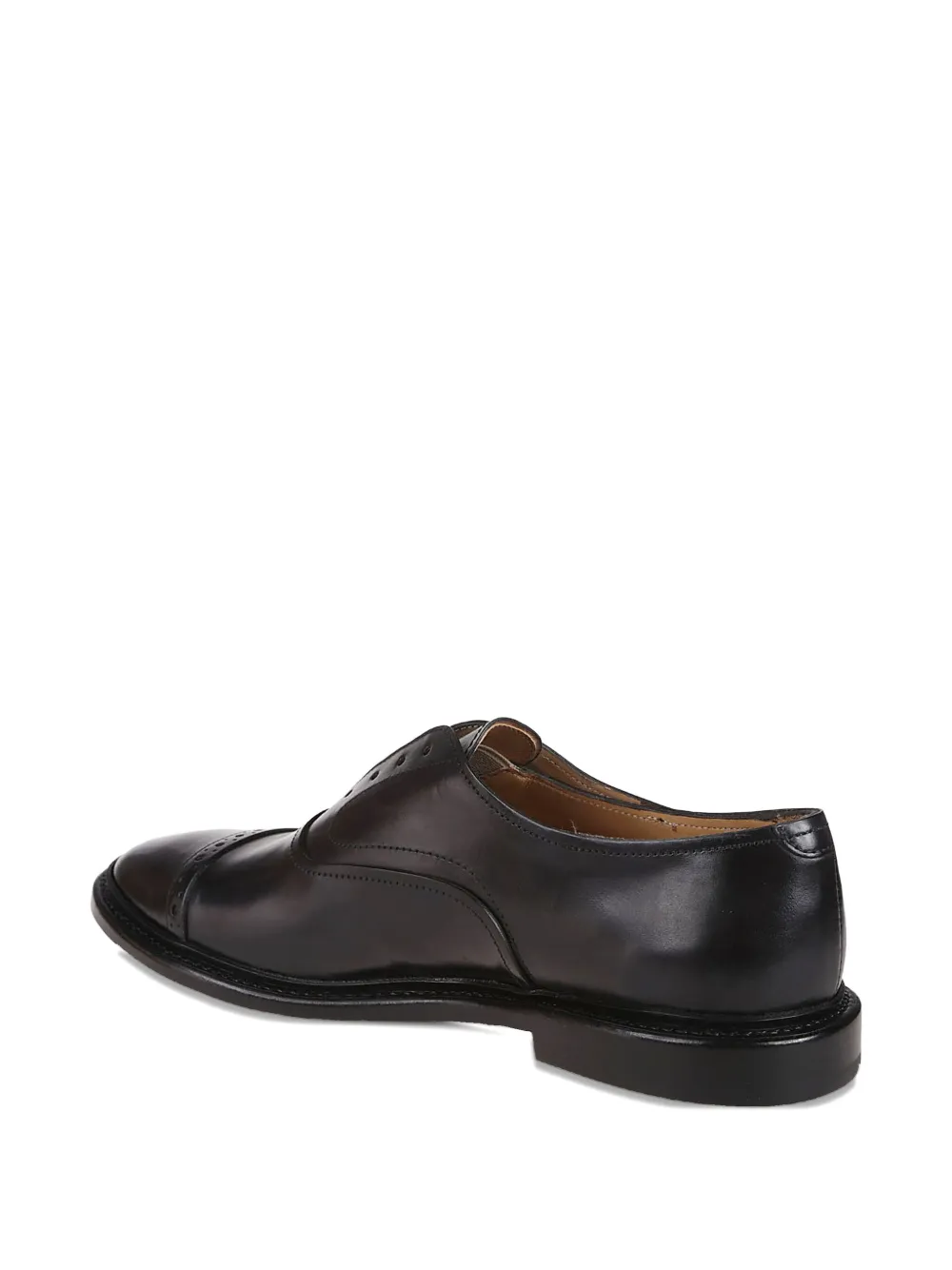 Premiata Leren derby schoenen met bewerkte neus Zwart