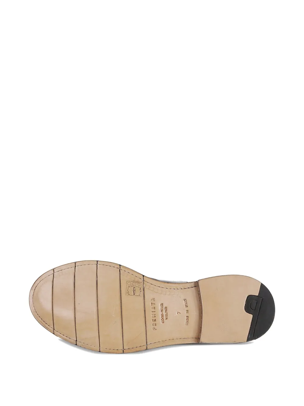 Premiata Leren derby schoenen met bewerkte neus Zwart