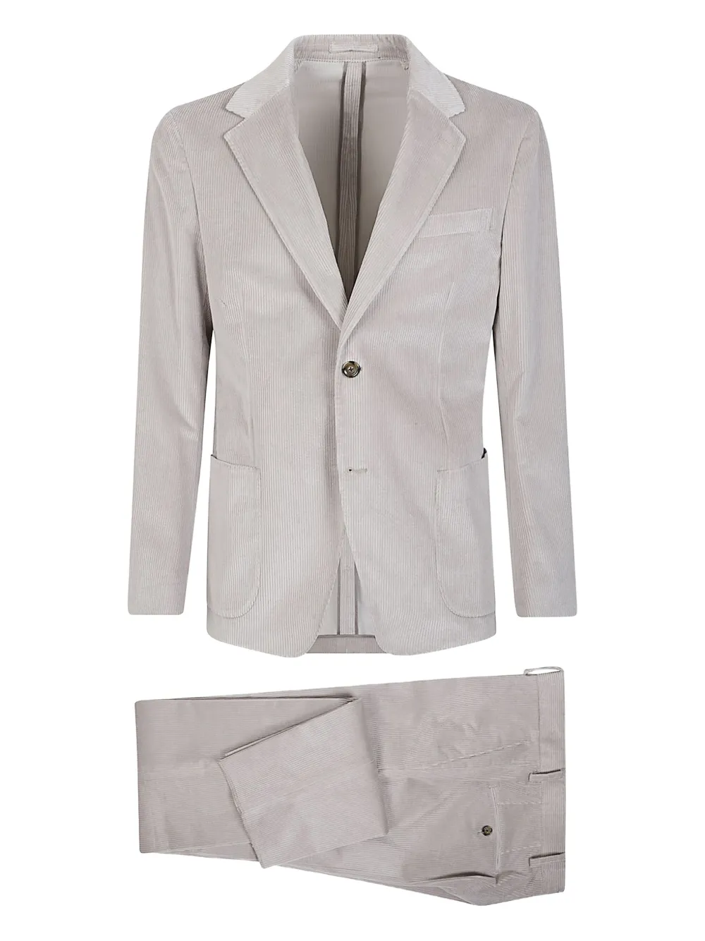 Lardini Textured Single-breasted Suit In Gray