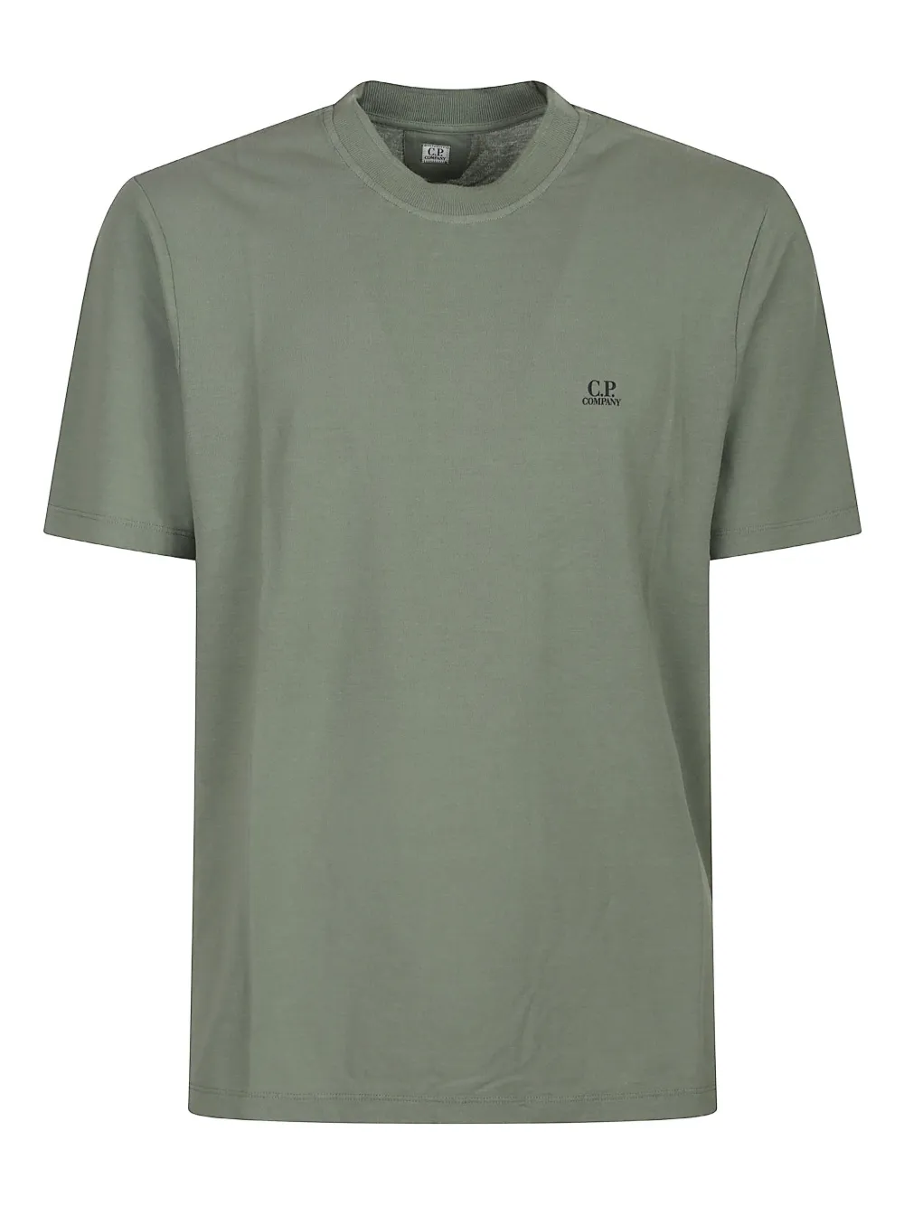 C.p. Company Logo-detail Cotton T-shirt In Green