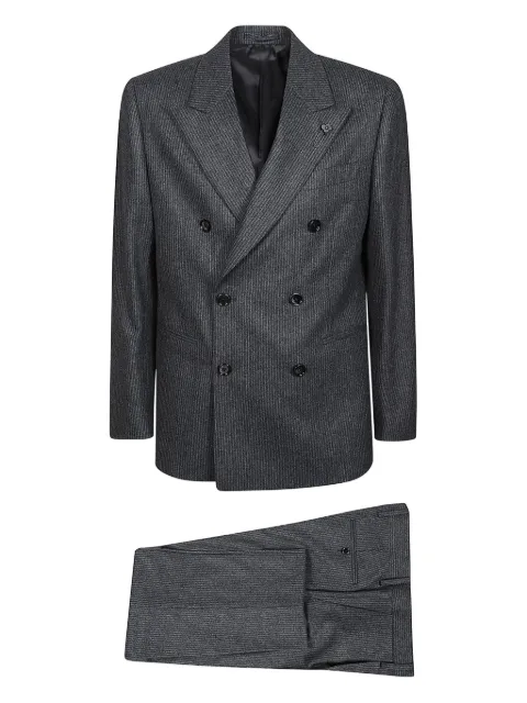 Lardini pinstripe double-breasted suit