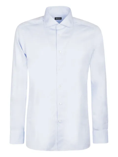 Zegna camisa de algodón con botones