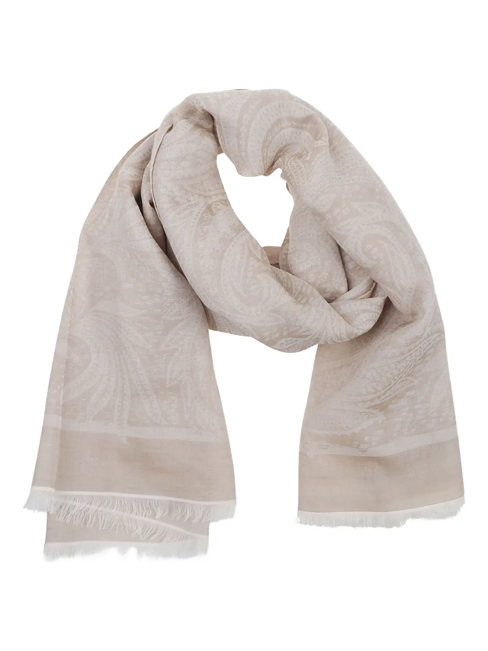 ETRO paisley-print cotton scarf | Neutrals | Image 1