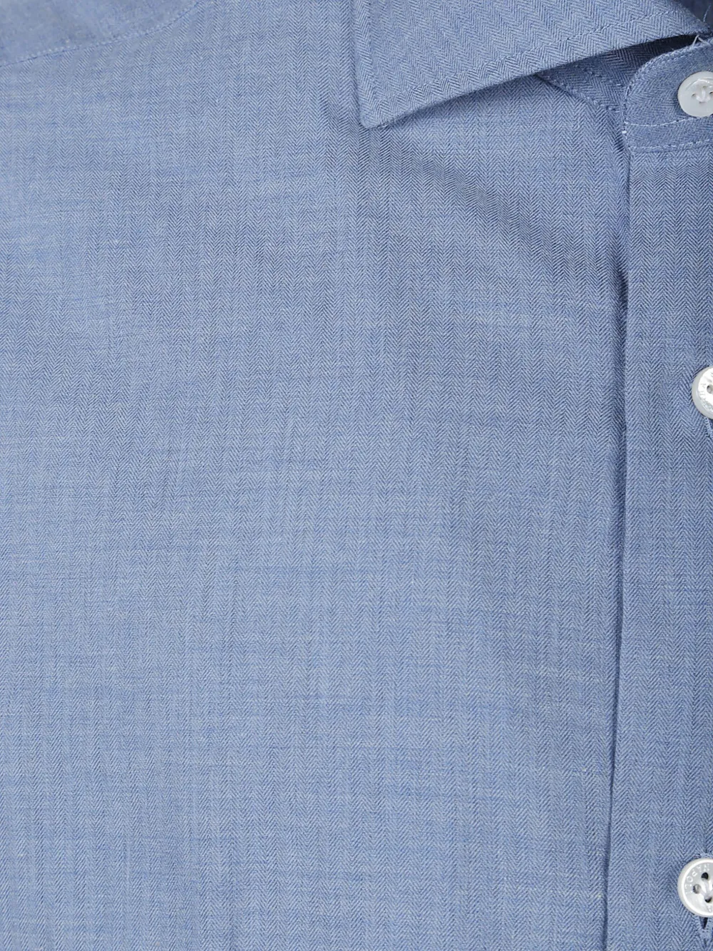 Barba Katoenen overhemd Blauw