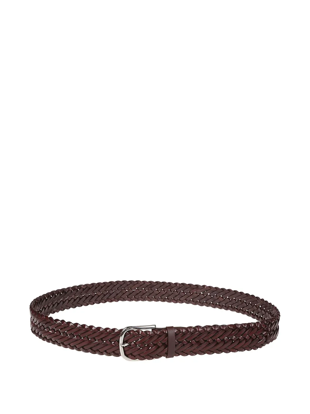 Orciani Geweven leren riem - Bruin