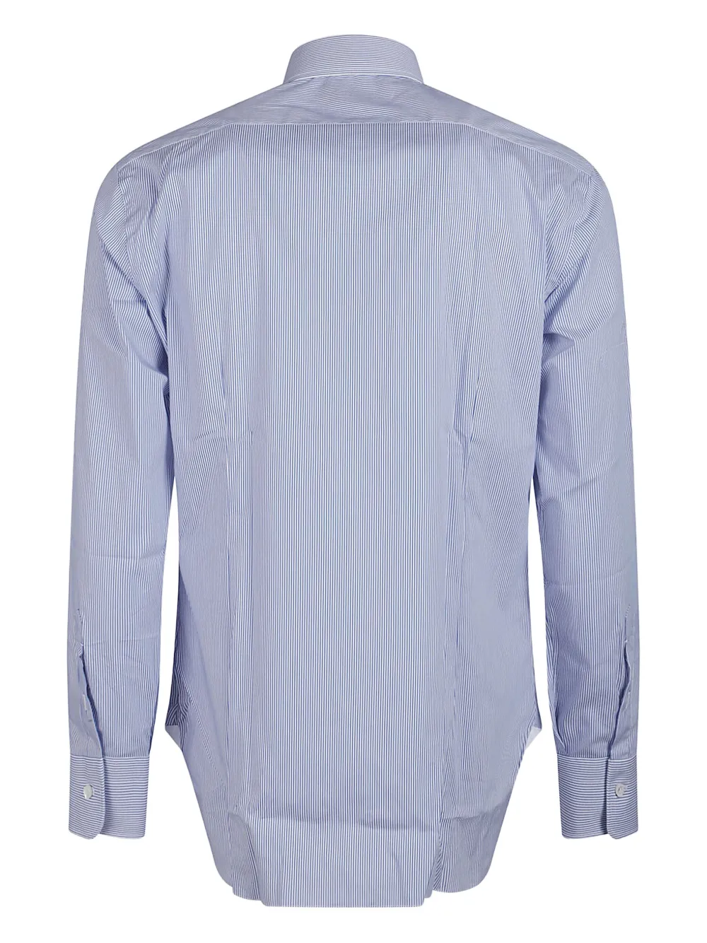 Barba Gestreept katoenen overhemd - Blauw