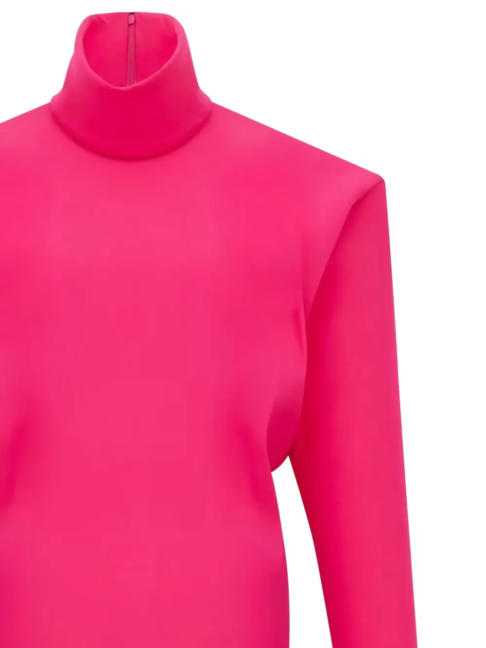 Saint Laurent Panama mini-jurk met hoge hals - Roze