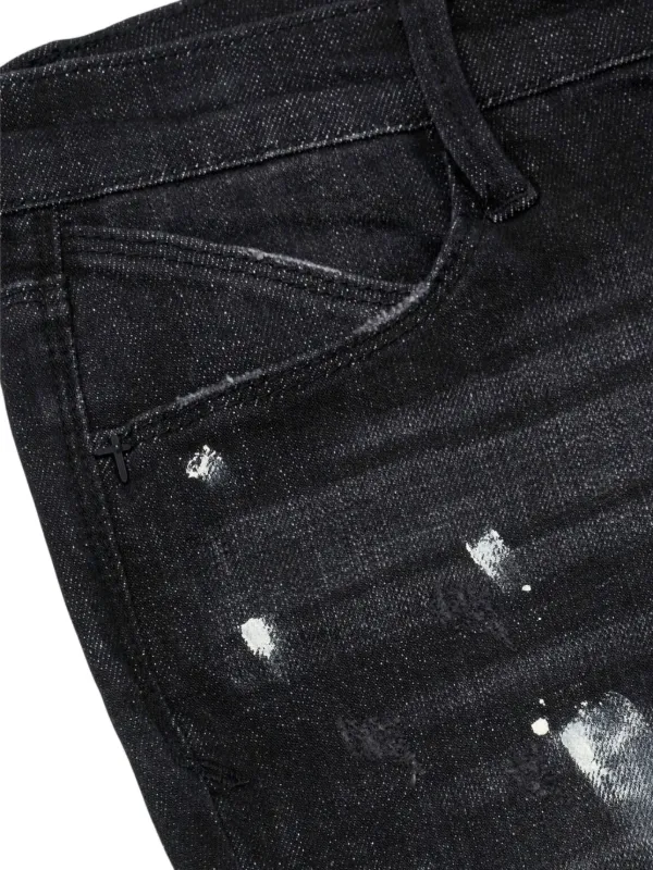 RTA Clayton paint-splatter Jeans | Black | FARFETCH