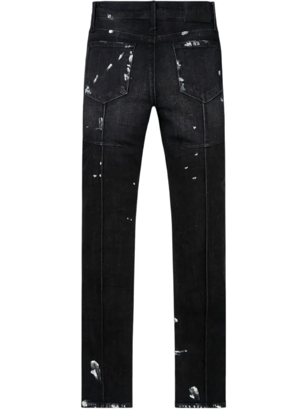 RTA Clayton paint-splatter Jeans | Black | FARFETCH