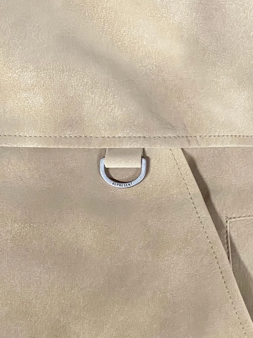 Represent Shearling-collar Jacket In Neutral
