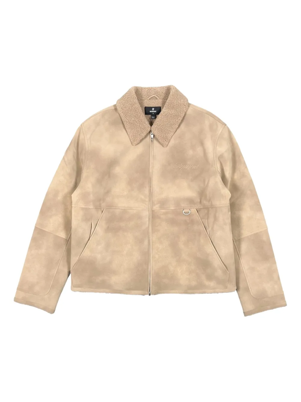 Represent Shearling-collar Jacket In Neutral
