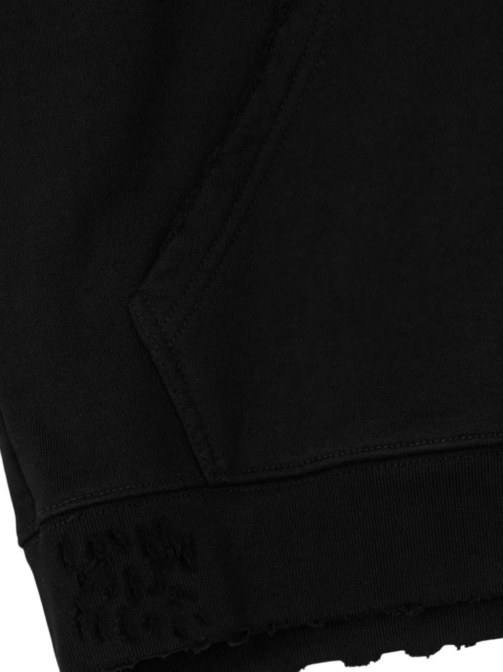 Rta Distressed Logo-patch Hoodie In Black