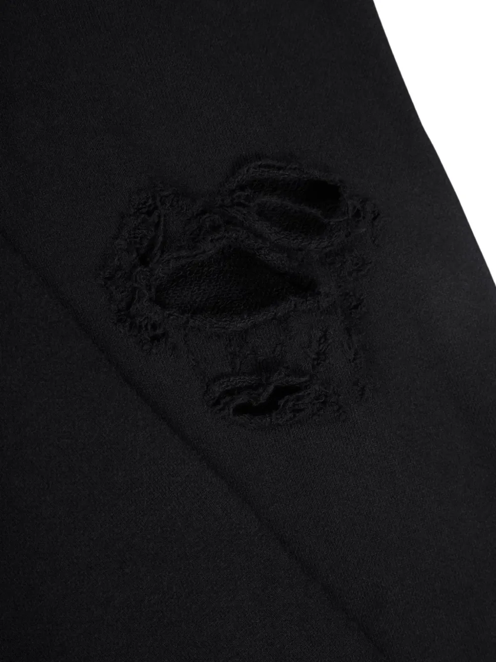 Rta Distressed Logo-patch Hoodie In Black
