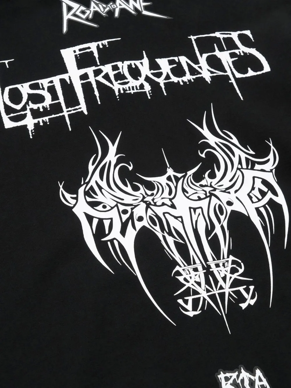 RTA Hoodie met grafische print en ritssluiting Zwart