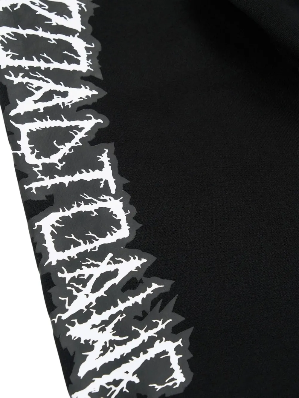 RTA Hoodie met grafische print en ritssluiting Zwart