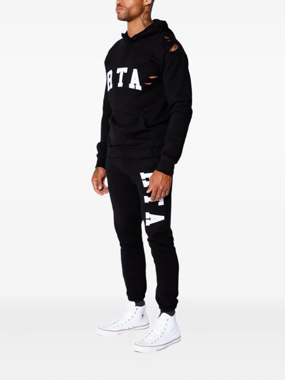 Rta Owen Collegiate Logo Track Pants In Black