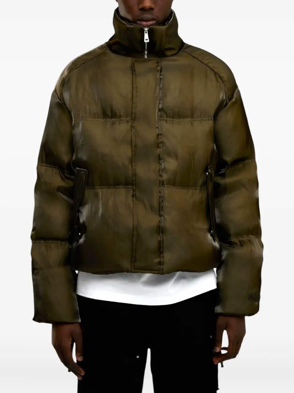 Only The Blind Woodland Padded Jacket In Green