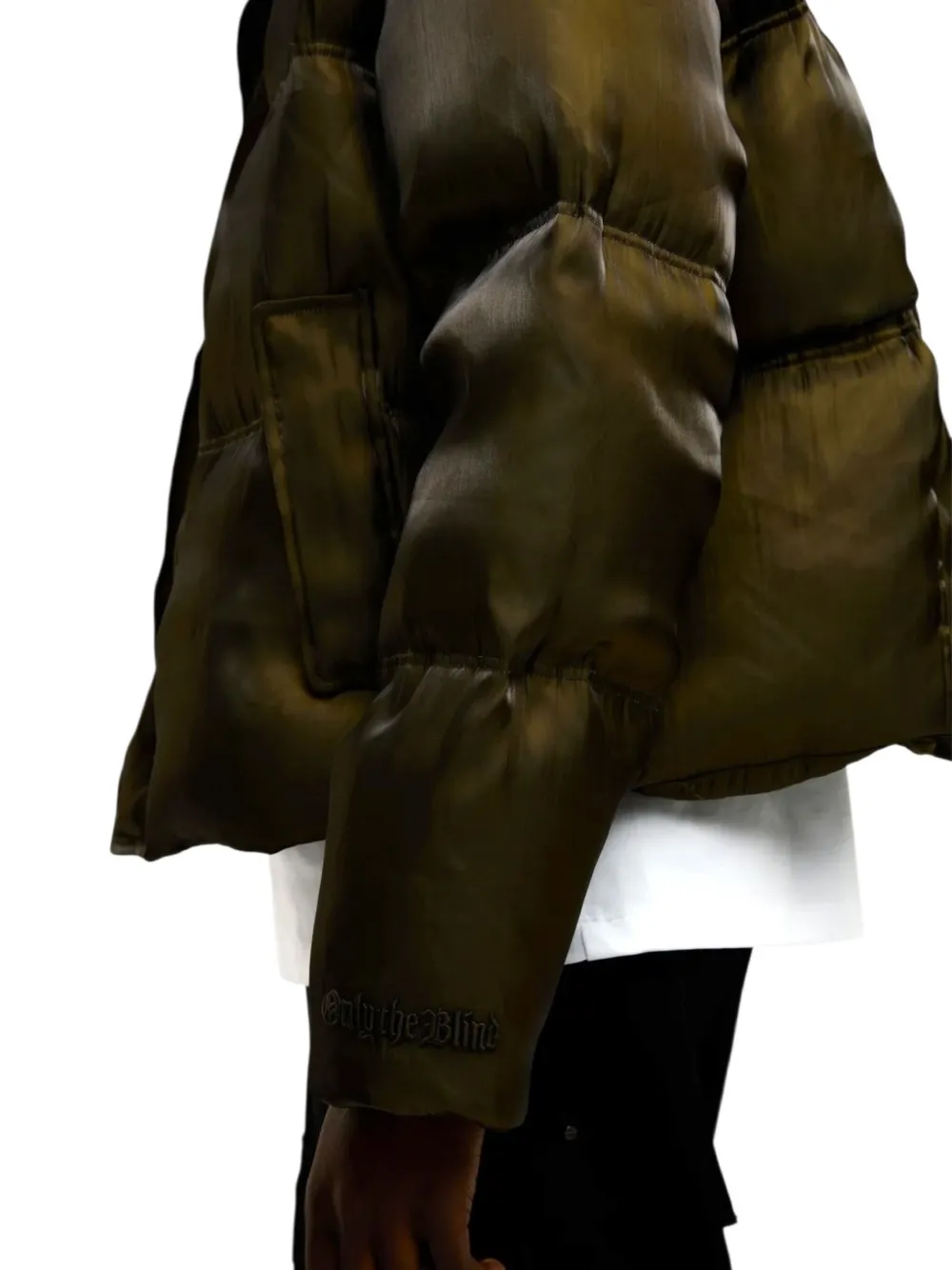 Only The Blind Woodland Padded Jacket In Green