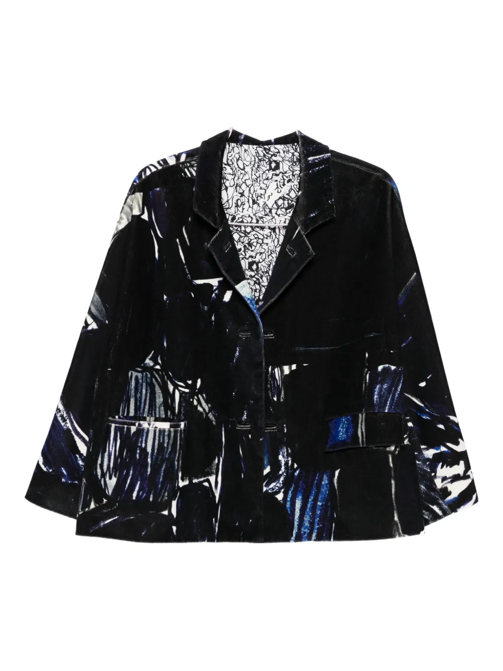 Daniela Gregis floral-print blazer | Black | Image 1