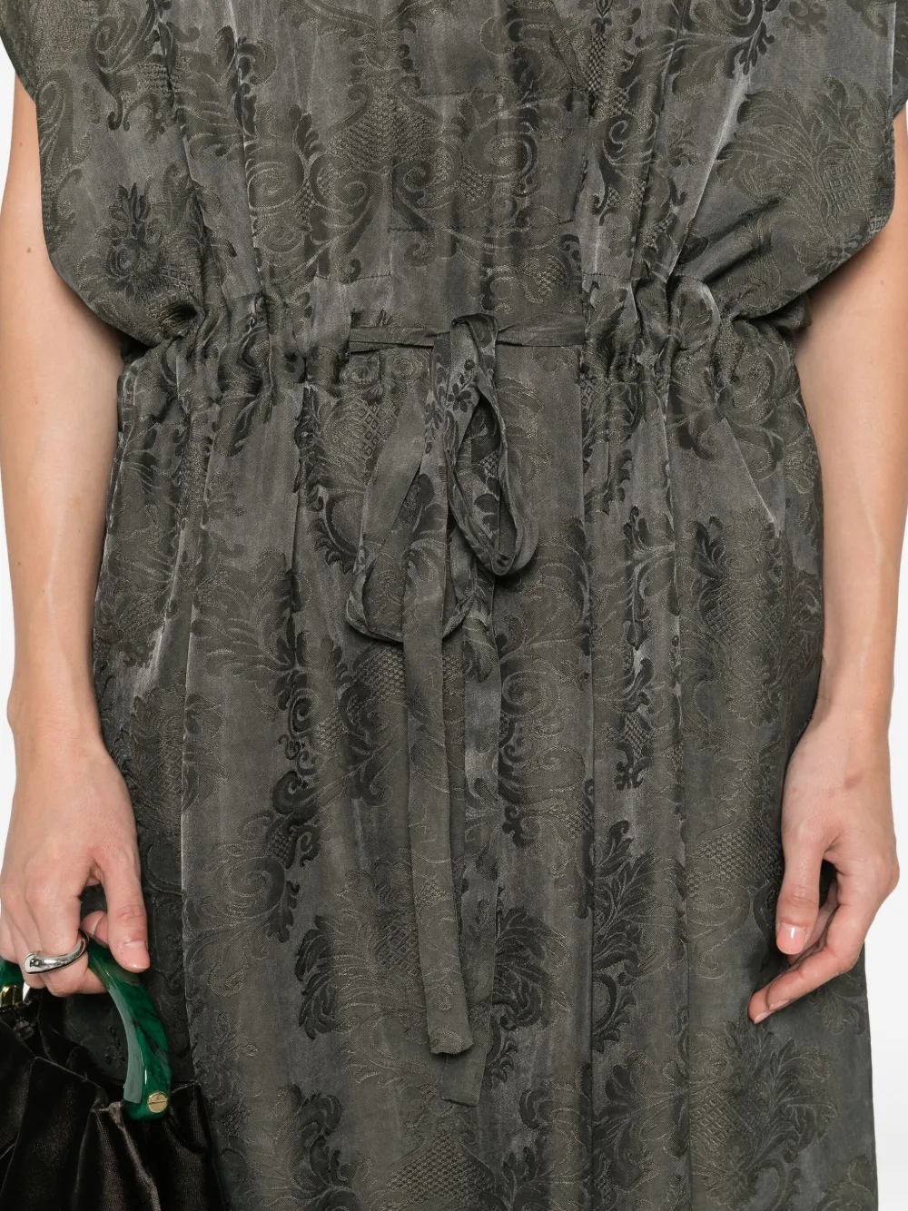 Uma Wang Floral-pattern Dress In Green