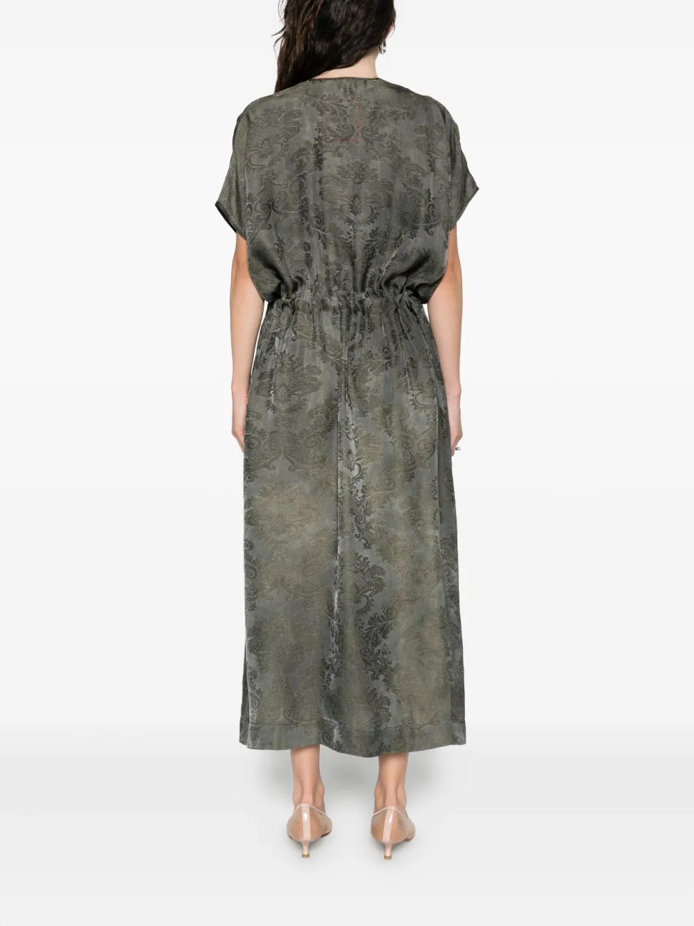 Uma Wang Floral-pattern Dress In Green
