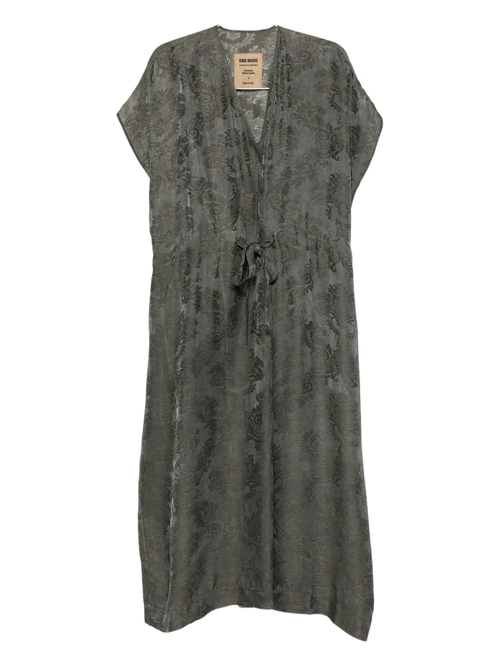 Uma Wang floral-pattern dress - グリーン Uma Wang floral-pattern dress - グリーン