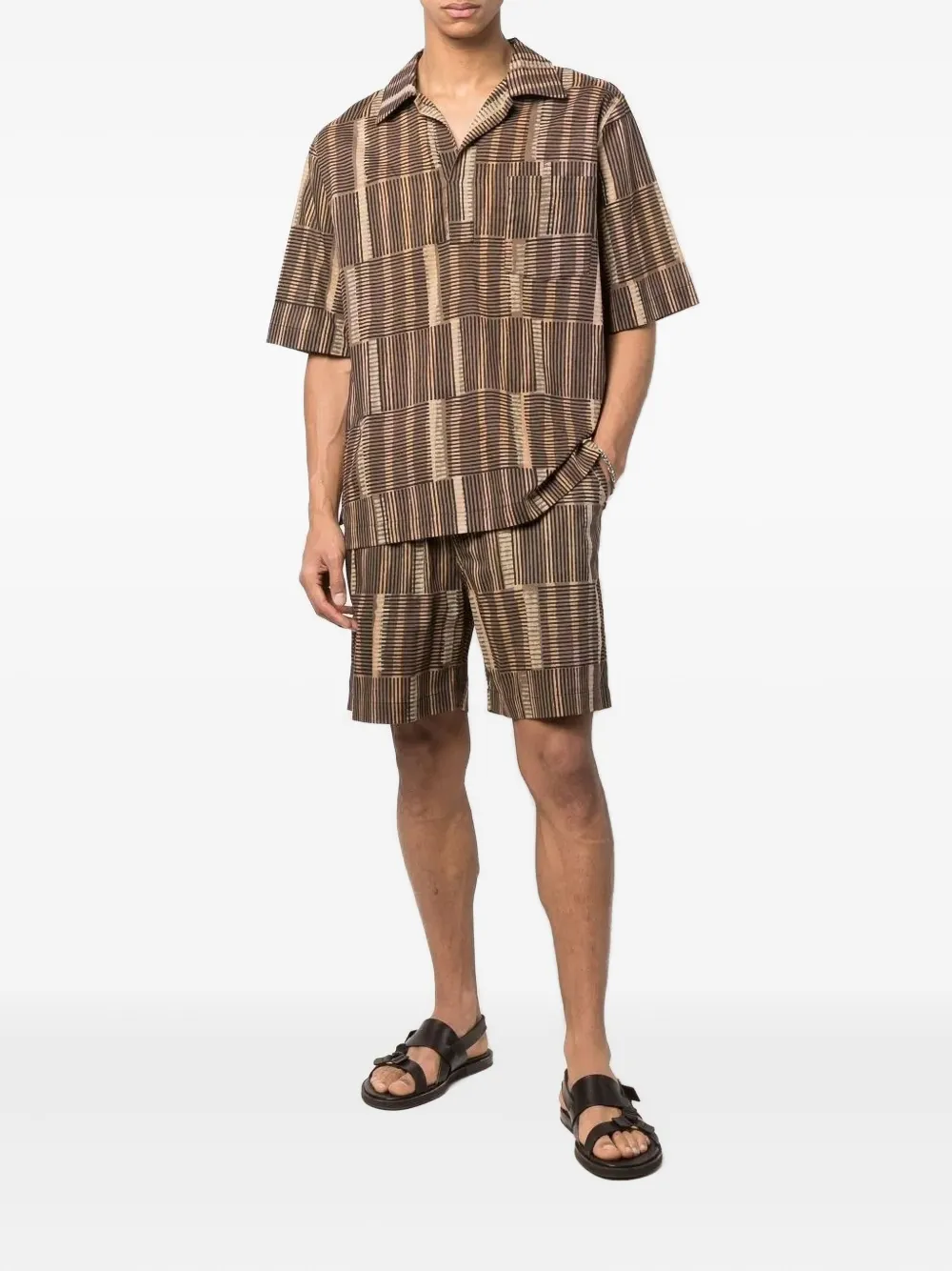 Nanushka Striped elasticated-waist Shorts | Bermuda Shorts | Image 2
