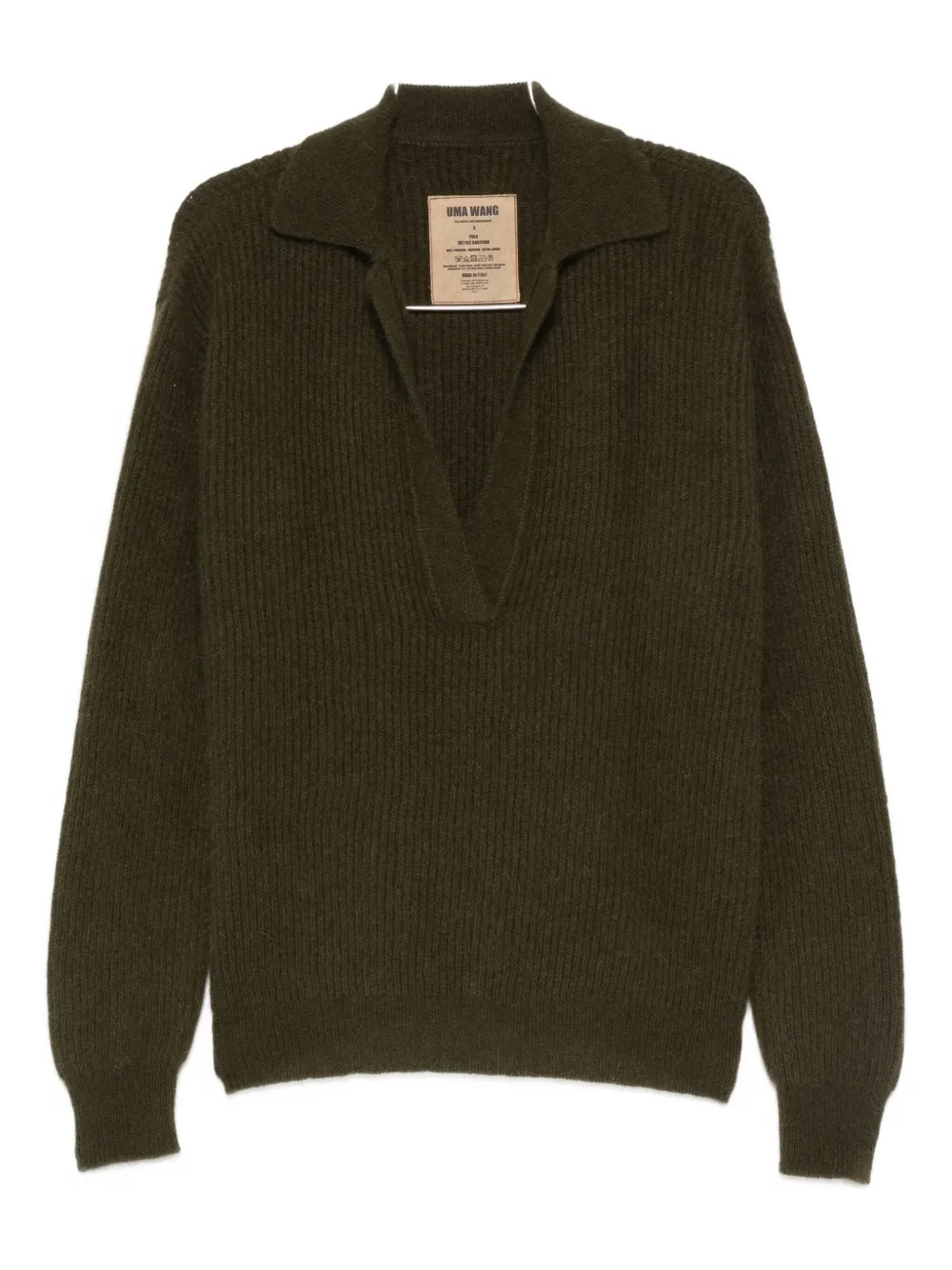 Uma Wang v-neck sweater | Green | Image 1