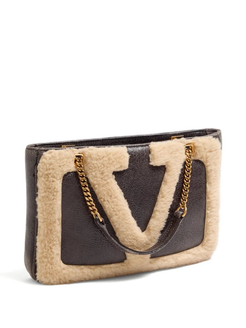 Valentino Garavani Viva Superstar kleine lammy shopper Bruin
