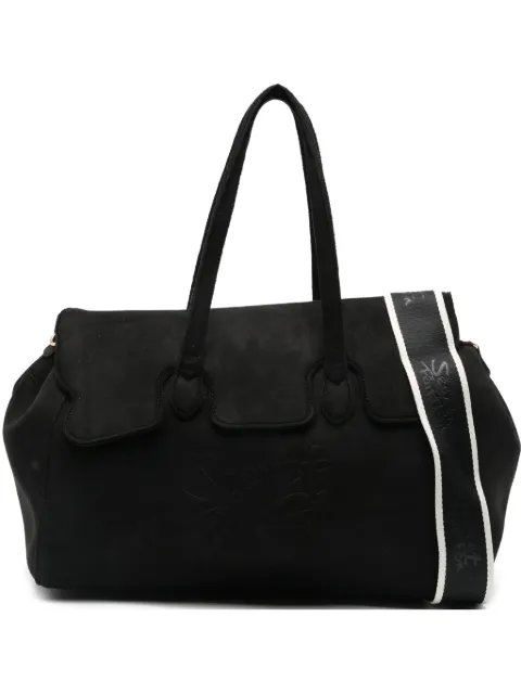 Secret Pon Pon logo-embossed shoulder bag