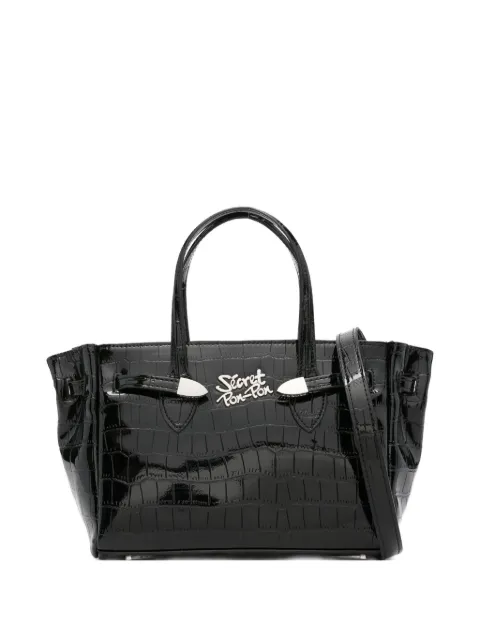 Secret Pon Pon crocodile-effect shoulder bag