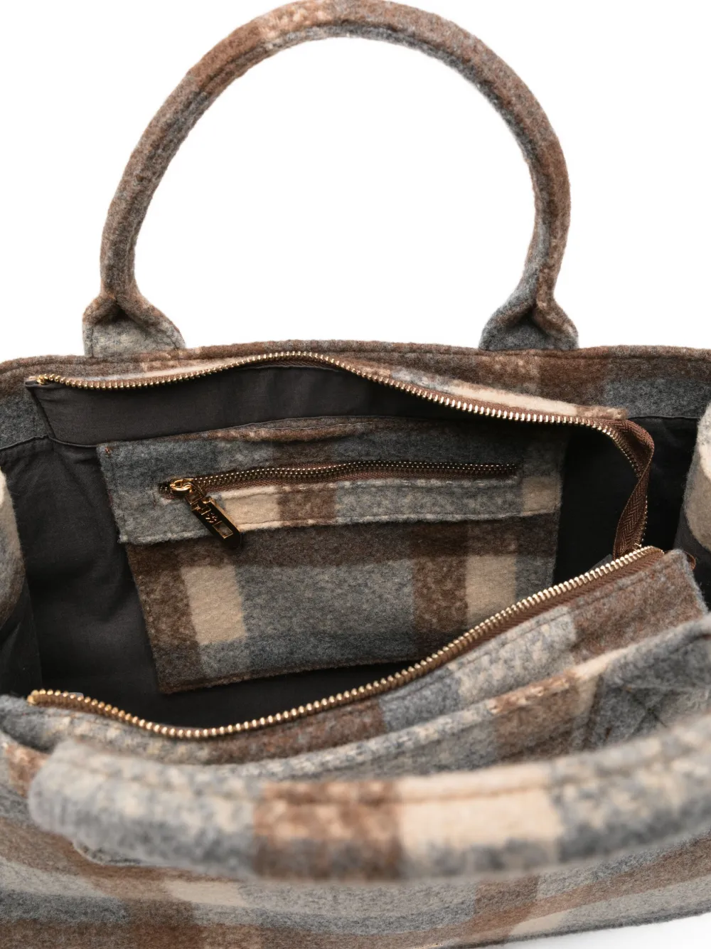 Secret Pon-pon Large Isabella Tote Bag In Brown