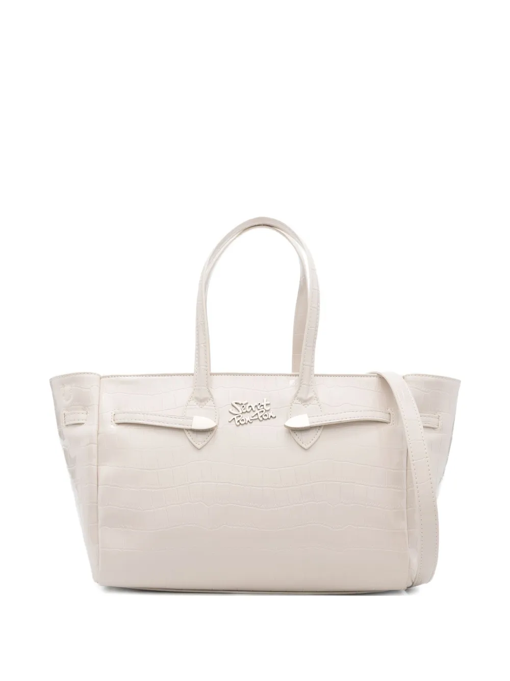 Secret Pon Pon logo-plaque shoulder bag | White | Image 1