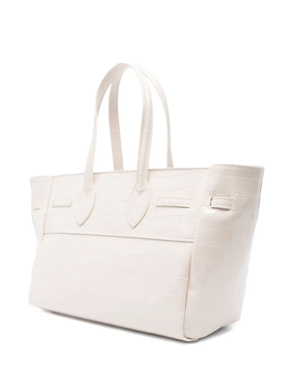 Secret Pon-pon Logo-plaque Shoulder Bag In White